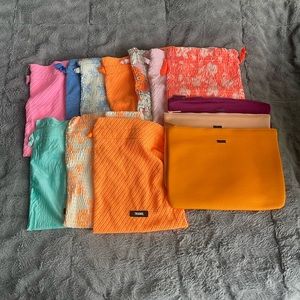 Teal and maroon zip bag ON HOLD